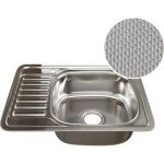 Врезная мойка mixline 50х65х18 см, 0.8, правый выпуск 3 1/2, с сифоном, декор 532311 (артикул 16615946) – фото 1
