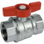 Шаровой кран Giacomini, R851, 1 1/4, ВВ, ручка-бабочка красная, хромированный R851X026 (артикул 22253457) – фото 1