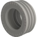 Сантехническая манжета для канализации MPF 73x50, серая, уплотнительная, переходная ИС.131772 (артикул 23462073) – фото 1