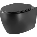 Подвесной унитаз CREO AVIGNON черный матовый COMBO-AV1100MB/AV1001TMB (артикул 21191086) – фото 1