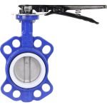 Повротный затвор DN.ru WCB-316L-PTFE Ду80 Ру16, углеродистая сталь, PTFE, с ручкой D050-02417 (артикул 18080863) – фото 1