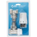 Комплект кранов для радиаторов AV Engineering 1/2" угловой AVE144112 (артикул 22223949) – фото 1