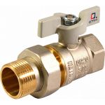 Шаровой кран СТМ СТАНДАРТ 1/2"", с накидной гайкой, бабочка CWAFM012 (артикул 16198967) – фото 1