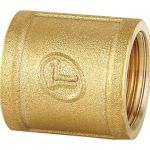 Прямая муфта DOUBLE-LIN резьбовая латунная 1/2 LL6019 (1/2") (артикул 21531022) – фото 1