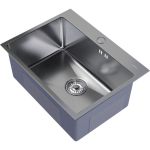 Настольная мойка MIXLINE PRO 60x45, 3 мм, выпуск 3 1/2, 22 см, с сифоном, сатин 547235 (артикул 20390896) – фото 1