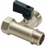 Шаровой кран EUROS для подключения сантехнических приборов 1/2"x3/4"x1/2" ВР-НР-НР EU.YT5014235 12x34x12_k (артикул 21193780) – фото 1