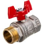 Шаровой кран RuB, 3/4"" DN20 PN30, ВР-НР, серия VENEZIA (S.50), бабочка S50E26 (артикул 15785968) – фото 1