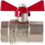 Шаровый кран ECO 1/2 вр/вр ручка бабочка Kalde 0KV4000 (артикул 22641759) – фото 1
