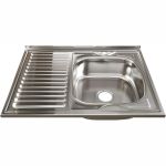 Мойка mixline 60х80х16 см, 0.6, правый выпуск 3 1/2, с сифоном 528017 (артикул 16616078) – фото 1