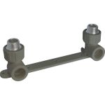 Двойной угольник ПОЛИТЭК настенный комплект, 25x1/2 с нар.р. PPRC, серый 9600102512с (артикул 24343371) – фото 1