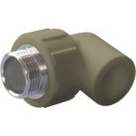 Угольник комбинированный ПОЛИТЭК 25x3/4 нар. р. PPRC (СЕРЫЕ) 9410002534С (артикул 24344607) – фото 1