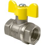 Шаровой кран для газа VALFEX 3/4"" ВР/ВР бабочка, латунный никелированный 11Б27фтМ VF.277.NB3.034.Bir (артикул 23242941) – фото 1