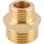 Латунный ниппель AV Engineering редукционный наружная-наружная 1/2x3/8 AVE303008 (артикул 22938219) – фото 1