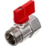 Шаровой кран Uni-Fitt мини, НВ 1/2"", флажок, красный, металл 121N2000 (артикул 16848256) – фото 1