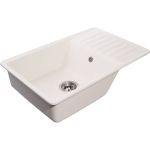 Мойка GranFest QUARZ чаша+крыло, 760х480 мм, белый 72 (артикул 16220255) – фото 1
