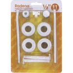 Набор для подключения Radena CN-RA 11 предметов (перех.1х1/2лев, пр.-по 2 шт, загл, кр.Маевск, ключ+2 плоск. кроншт. 9 мм) 011090221 (артикул 24386841) – фото 1
