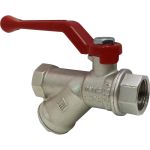 Шаровой кран с фильтром VALFEX PREMIUM для воды, 1/2"" ВР/ВР, рычаг VF.292.NR1.012.PREMIUM (артикул 21146386) – фото 1