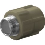 Комбинированная муфта ПОЛИТЭК 32x1 с нар. р. PPRC, серый 9000003201С (артикул 24343383) – фото 1