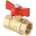 Шаровый кран VALTEC СТАНДАРТ, рукоятка бабочка 1/2, вн.-вн. VT.122.G.04 (артикул 16007430) – фото 1