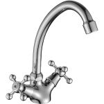 Двуручный смеситель для кухни Decoroom с высоким повортным изливом DR54028 (артикул 16850779) – фото 1