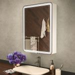 Зеркало шкаф MIXLINE ""Адриана"" 600x800 ШВ, левый, сенсорный выключатель, светодиодная подсветка 547054 (артикул 19459134) – фото 1