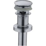 Выпуск для сифона Frap click-clack цельнометаллическая пробка 62 мм, с переливом F65-2 хром 518436 (артикул 20433976) – фото 1