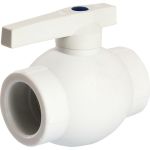 Шаровой кран EVER PLAST 40 ручка PP-R БЕЛЫЙ Россия 543244 (артикул 23962791) – фото 1
