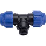 Компрессионный переходной тройник VALFEX ПНД, с наружной резьбой, 20-1/2""-20 1210022001220 (артикул 20766189) – фото 1