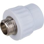 Комбинированная муфта VALFEX PP-R белая, 25х1/2 дюйма НР 10130125 127-0240 (артикул 16164321) – фото 1