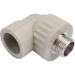 Угольник комбинированный с наружной резьбой VALFEX PP-R серый, 25 мм х1/2"", 90 градусов 10126125Г 127-0492 (артикул 16226146) – фото 1
