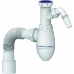 Сифон Unicorn А520V 1 1/2х40 без выпуска, с носиком, с гофрой 40х40х50, с переходником 40х32 533258 (артикул 21307432) – фото 1