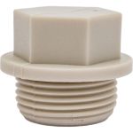 Заглушка-пробка VALFEX PP-R, серая, Дн25х3/4"" НР 10163025Г 127-0325 (артикул 16230878) – фото 1