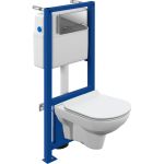 Комплект Cersanit унитаз CITY CO DPL EO slim + инсталляция LINK PRO + кнопка ESTETICA пластик хром глянцевый 64121 (артикул 25108377) – фото 1