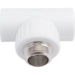 Комбинированный тройник VALFEX PP-R белый, 25х3/4 дюйма НР 10128025 127-0526 (артикул 16164182) – фото 1