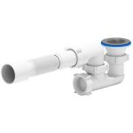 Сифон для поддона АНИ Пласт регулируемый, 1 1/2x40, гофра, 40х50, нержавеющая сетка E215 025-0278 (артикул 16365757) – фото 1