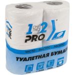 Туалетная бумага 1-2-PRO 2 слоя, 17.5 м, 4 шт, белый, целлюлоза БТЦ2-4 (артикул 17936527) – фото 1