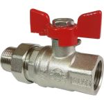 Шаровой кран VALFEX PREMIUM для воды, с американкой, 1/2"" ВР/НР, бабочка VF.227.NB1.012.PREMIUM (артикул 21146302) – фото 1