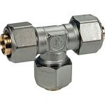 Тройник Giacomini 26x3, латунь, с цанговым соединением R564MX062 (артикул 25539441) – фото 1