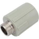 Комбинированная муфта ПОЛИТЭК 25x1/2 с нар. р. PPRC, серый 9000002512С (артикул 24343365) – фото 1