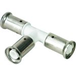 Равнопроходный тройник Henco ПВДФ пресс белый, 20x20x20 HE 9PKW-202020 (артикул 15835557) – фото 1
