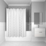 Штора для ванной комнаты IDDIS 200*200 см, полиэстер, Chequers, white 432P20RI11 (артикул 15902088) – фото 1