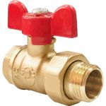 Латунный шаровой кран для воды VALFEX OPTIMA 3/4" ВР/НР бабочка VF.227.L0B1.034.Bir (артикул 20958165) – фото 1
