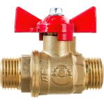 Шаровой для воды VALFEX 1/2"" НР/НР ручка-бабочка, латунный 11Б27фт1М VF.219.LB1.012.Bir (артикул 20957841) – фото 1