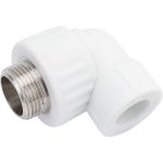 Комбинированный угольник VALFEX PP-R белый, 20х3/4 дюйма НР 10126220 127-0593 (артикул 16164245) – фото 1