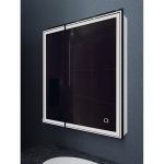 Зеркало шкаф MIXLINE ""Мелис"" 700x800 ШВ, 2 створки, правый, светодиодная подсветка 547080 (артикул 19458858) – фото 1