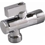 Шаровой угловой кран для бытовых приборов СТМ СТАНДАРТ 1/2х1/2"", ш/ш, с фильтром, с отражателем бабочка, хром CAFR1212 (артикул 16198826) – фото 1