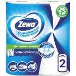 Полотенца бумажные бытовые ZEWA спайка 2 шт, 2-х слойные, белые 144001 122817 (артикул 16093135) – фото 1