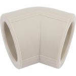 Угольник VALFEX PP-R серый, 50 мм, 45 градусов 10107050Г 127-0469 (артикул 16226131) – фото 1