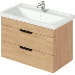 Тумба с раковиной IKA Alta 80 подвесная 815x455x540 Дуб каменный 4657784358009 (артикул 25234659) – фото 1