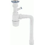 Сифон VIRPLAST Элит 1.1/2 с нерж.чашкой, с отводом д/ст.м и гофрой 40/50 L800мм 100410 30986143 (артикул 21989506) – фото 1